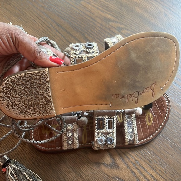 Sam Edelman Gretchen Boho gladiator ankle wrap sandals. Women’s size 7. - Picture 5 of 8